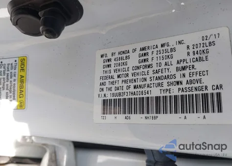 2017 Acura Tlx V6 из США, поврежденный, VIN 19UUB2F37HA006541